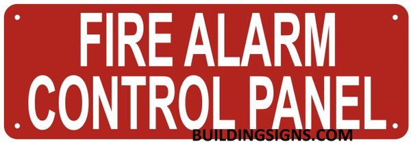 FIRE ALARM CONTROL PANEL SIGN- REFLECTIVE !!! (ALUMINUM SIGNS 4X12)