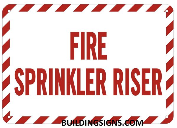 FIRE SPRINKLER RISER SIGN (ALUMINUM SIGNS 7X10)