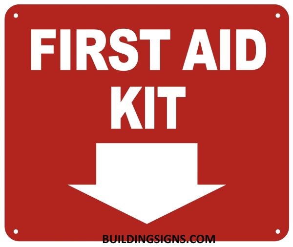 FIRST AID KIT SIGN- Reflective !!! (ALUMINUM SIGNS 7X10)