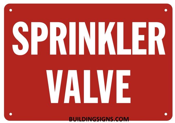 SPRINKLER VALVE SIGN- Reflective !!! (ALUMINUM SIGNS 7X10)