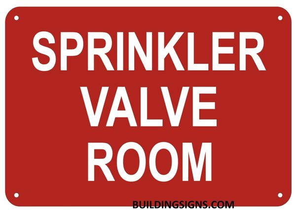 SPRINKLER VALVE ROOM SIGN- REFLECTIVE !!! (ALUMINUM SIGNS 7X10