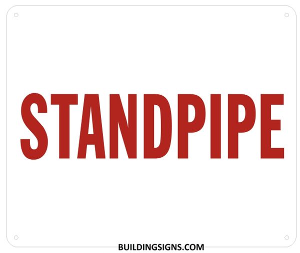 STANDPIPE SIGN (ALUMINUM SIGNS 7X10)