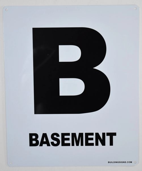 BASEMENT SIGN – (White, Rust Free Aluminium 10X12)-Grand Canyon Line