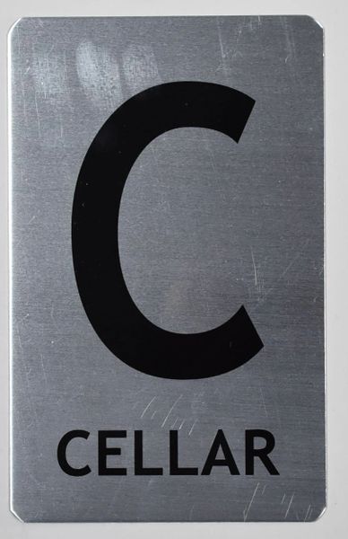 FLOOR NUMBER SIGN - CELLAR SIGN (ALUMINUM SIGNS 8X5)- The Mont Argent Line