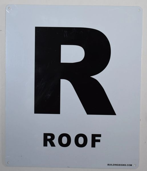 FLOOR NUMBER SIGN - ROOF SIGN -(White, Rust Free Aluminium 10X12)-Grand Canyon Line