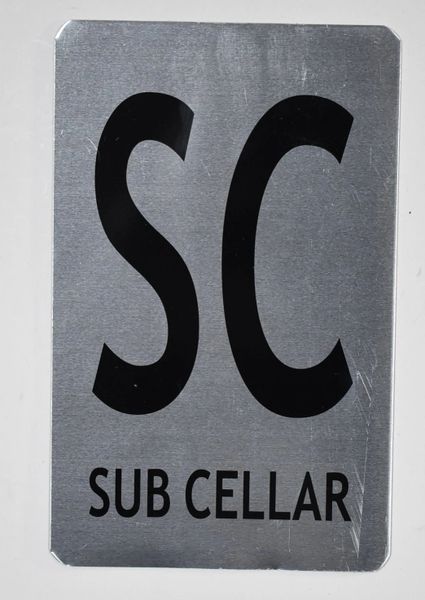 FLOOR NUMBER SIGN - SUB CELLAR SIGN (ALUMINUM SIGNS 8X5)- The Mont Argent Line