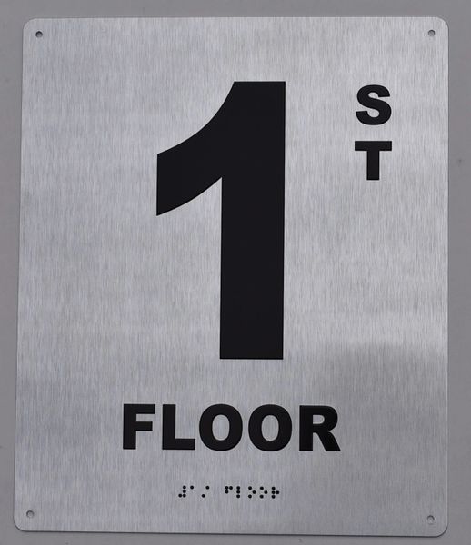 1ST FLOOR SIGN- BRAILLE (ALUMINUM SIGNS 12X10)29.99