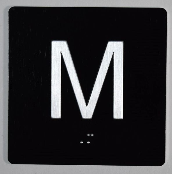 ELEVATOR JAMB- M - BLACK (ALUMINUM SIGNS 4X4)