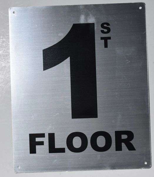 1ST FLOOR SIGN- SILVER (ALUMINUM SIGNS 12X10)- Monte Rosa Line