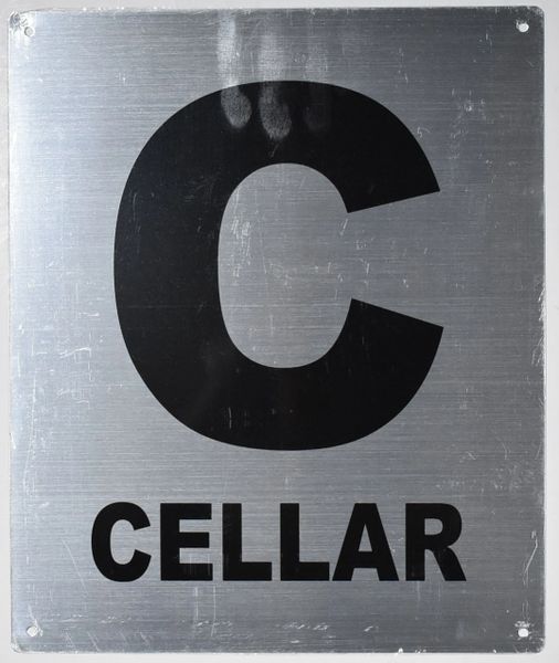 FLOOR NUMBER SIGN - CELLAR SIGN- (Aluminium signs 12X10)- Monte Rosa Line