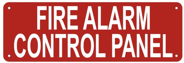 FIRE ALARM CONTROL PANEL SIGN (ALUMINUM SIGNS 4X12)