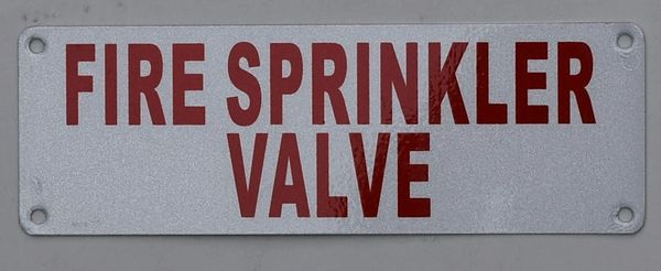 FIRE SPRINKLER VALVE SIGN (ALUMINUM SIGNS 2X6)