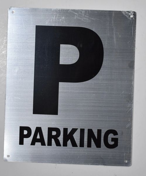 PARKING SIGN- SILVER BACKGROUND (ALUMINUM SIGNS 10X12)- Monte Rosa Line