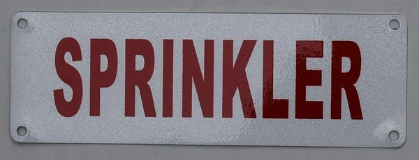 SPRINKLER SIGN (ALUMINUM SIGNS 2X6)