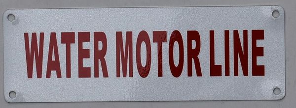 WATER MOTOR LINE SIGN (ALUMINUM SIGNS 2X6)
