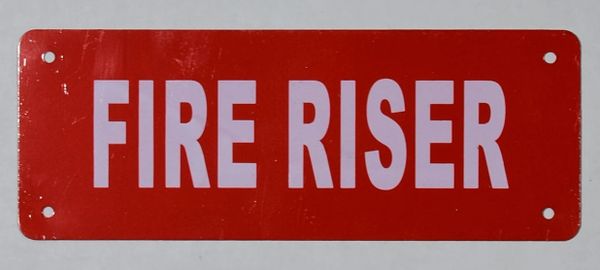 FIRE RISER SIGN (ALUMINUM SIGNS 2X6)