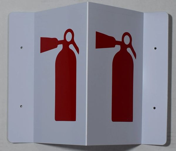 3D FIRE EXTINGUISHER SIGN (3D projection signs 5.5X9)- Les Deux cotes line