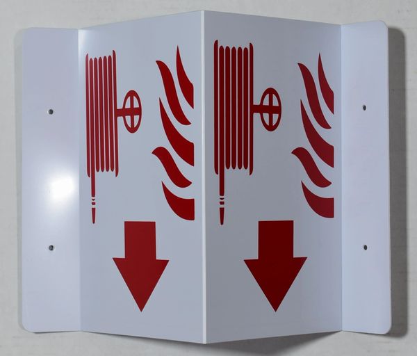 3D FIRE HOSE SIGN (3D projection signs 5.5X9)- Les Deux cotes line