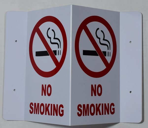 3D NO SMOKING SIGN (3D projection signs 5.5X9)- Les Deux cotes line