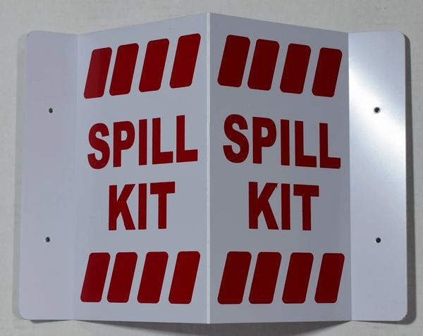 3D SPILL KIT SIGN- RED LETTERS (3D projection signs 5.5X9)- Les Deux cotes line