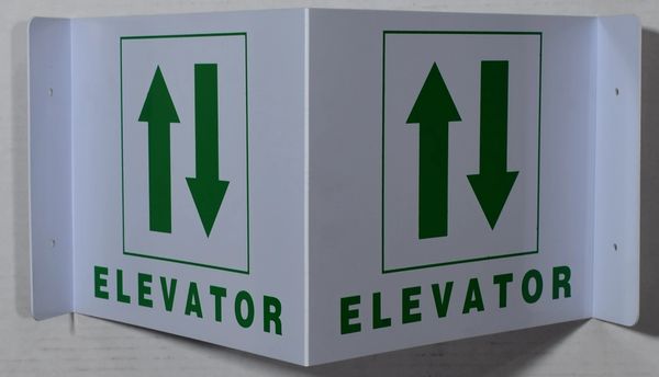 ELEVATOR SIGN (3D projection signs 9X7)- Les Deux cotes line