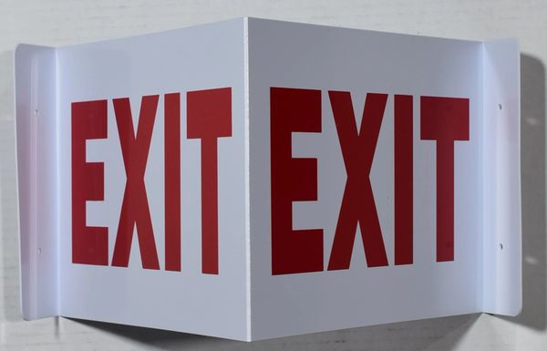 3D EXIT SIGN (3D projection signs 9X7)- Les Deux cotes line