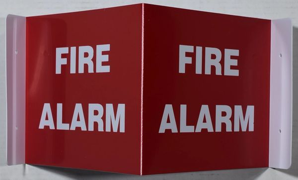 3D FIRE ALARM SIGN (3D projection signs 4X10)- Les Deux cotes line