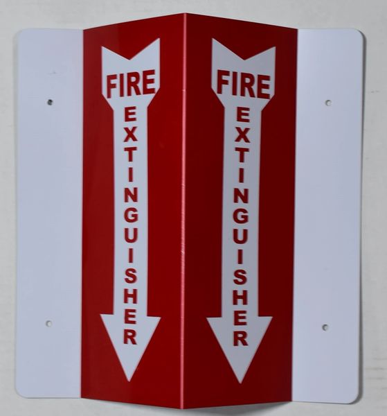 3D FIRE EXTINGUISHER SIGN (3D projection signs 4X10)- Les Deux cotes line