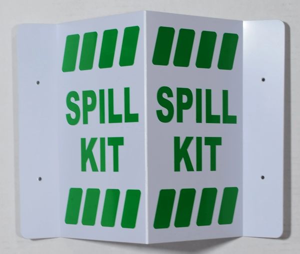 3D SPILL KIT SIGN- GREEN LETTERS (3D projection signs 5.5X9)- Les Deux cotes line