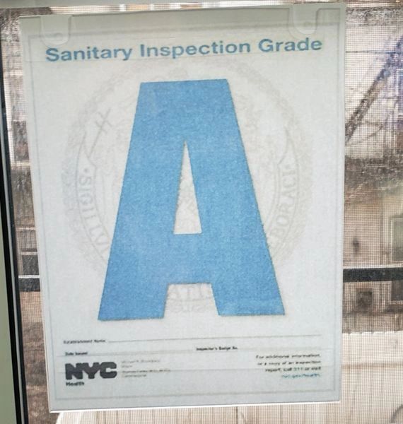 NYC Restaurant letter grade frame (Size 8.5x11, Front load)