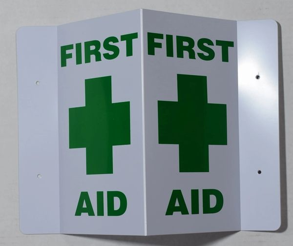 3D FIRST AID SIGN (3D projection signs 9X5.5)- Les Deux cotes line