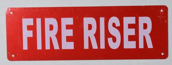 FIRE RISER SIGN (ALUMINUM SIGNS 2X6)