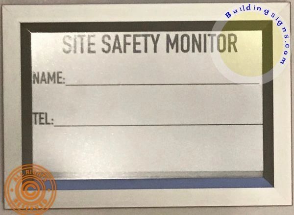 Site safety Monitor frame (Aluminium, Front Load, 8.5x5.5)