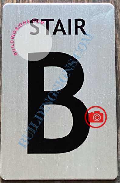 STAIR B SIGN (ALUMINUM SIGNS 8X5)