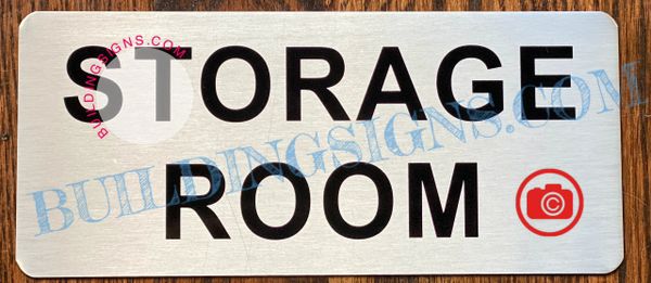 STORAGE ROOM SIGN- SILVER (ALUMINUM SIGNS 3.5X8)