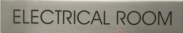ELECTRICAL ROOM SIGN - BRUSHED ALUMINUM