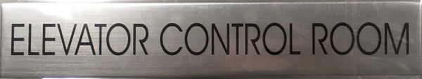 ELEVATOR CONTROL ROOM SIGN – BRUSHED ALUMINUM