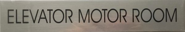 ELEVATOR MOTOR ROOM SIGN – BRUSHED ALUMINUM