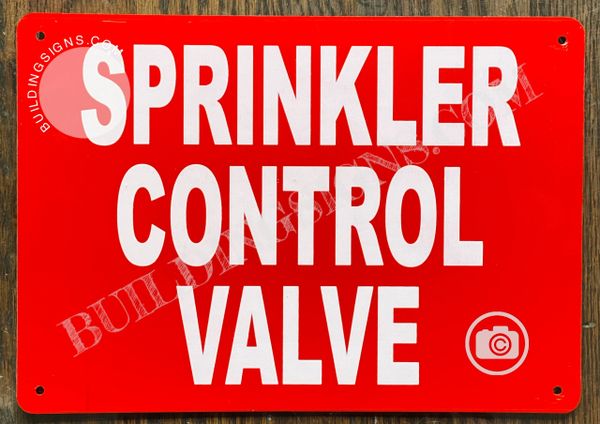 SPRINKLER CONTROL VALVE SIGN- REFLECTIVE !!! (ALUMINUM SIGNS 7X10)