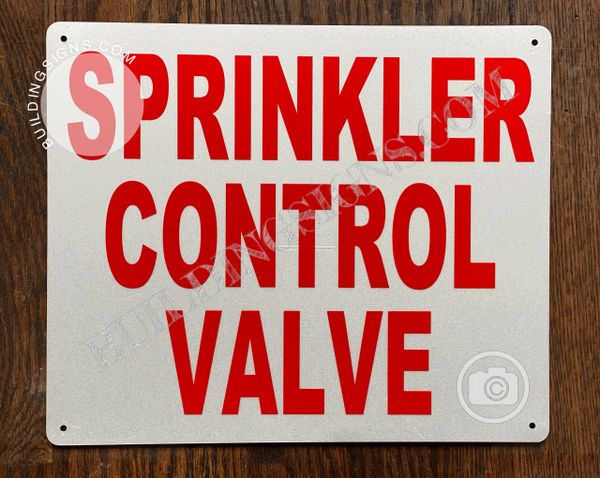 SPRINKLER CONTROL VALVE SIGN (ALUMINUM SIGNS 10X12)