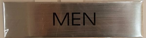 MEN SIGN – BRUSHED ALUMINUM