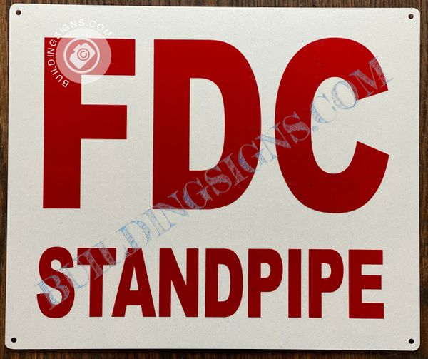 FDC STANDPIPE SIGN (ALUMINUM SIGNS 7x10)