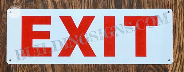 EXIT SIGN (ALUMINUM SIGNS 4x12)