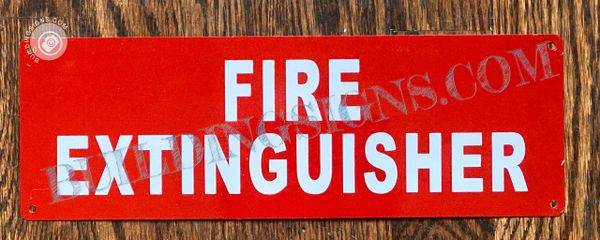 FIRE EXTINGUISHER SIGN- RED (ALUMINUM SIGNS 7x10)