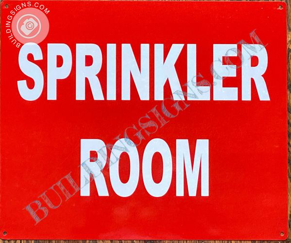 SPRINKLER ROOM SIGN (ALUMINUM SIGNS 10x12)