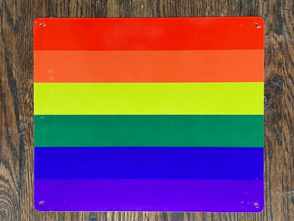 LBGTQ SIGN - PRIDE FLAG SIGN-(ALUMINUM SIGNS 10X12)