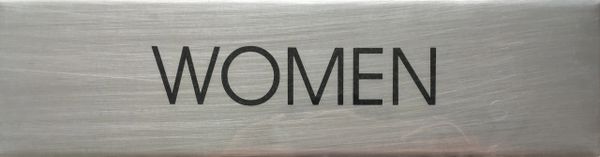 WOMEN SIGN – BRUSHED ALUMINUM