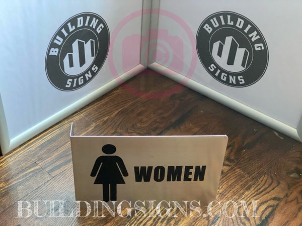 WOMEN RESTROOM HALLWAY SIGN- 3D (ALUMINUM SIGNS 7X10)