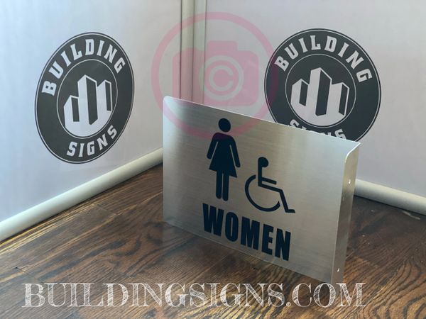 WOMEN RESTROOM HALLWAY SIGN (ALUMINUM SIGNS 7X10)