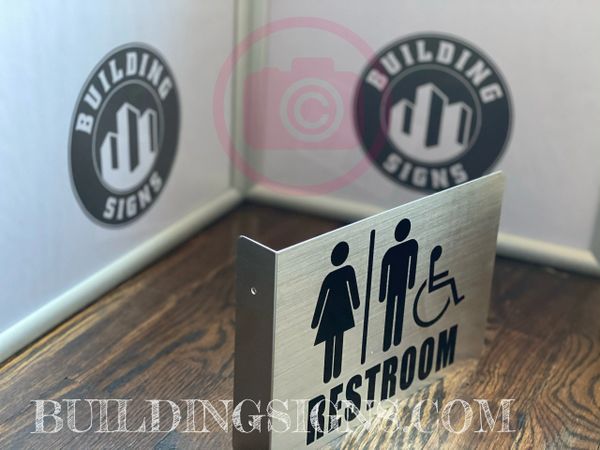 RESTROOM HALLWAY SIGN (ALUMINUM SIGNS 7X10)